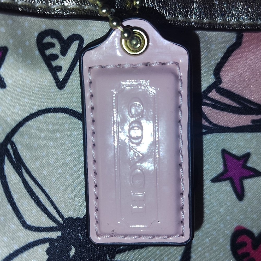 Coach Poppy Floral Tote Bag - Pink and Gold - Picture 3 of 5